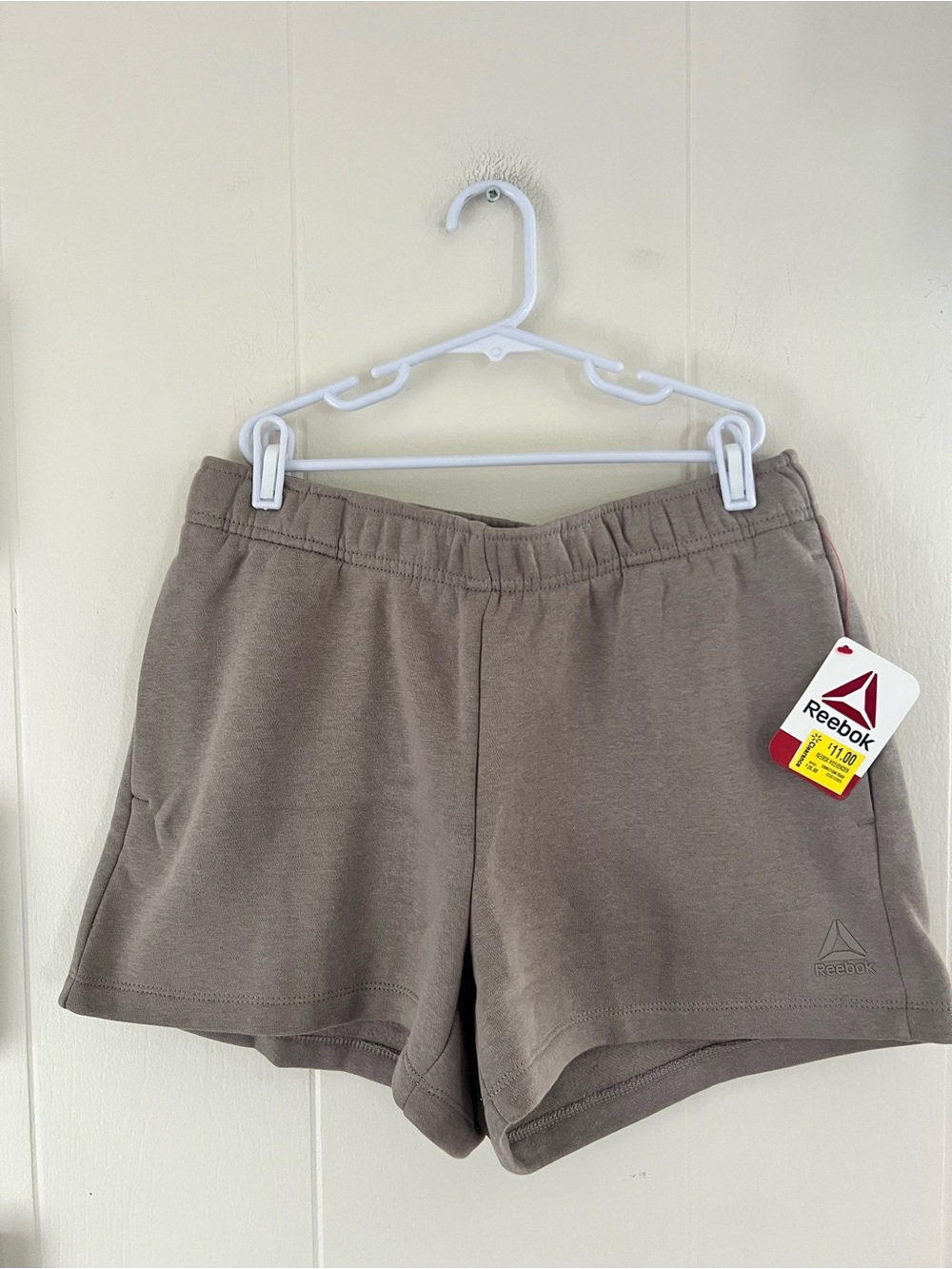 MWT Small Reebok Women's Taupe Athletic Shorts with Elastic Waistband